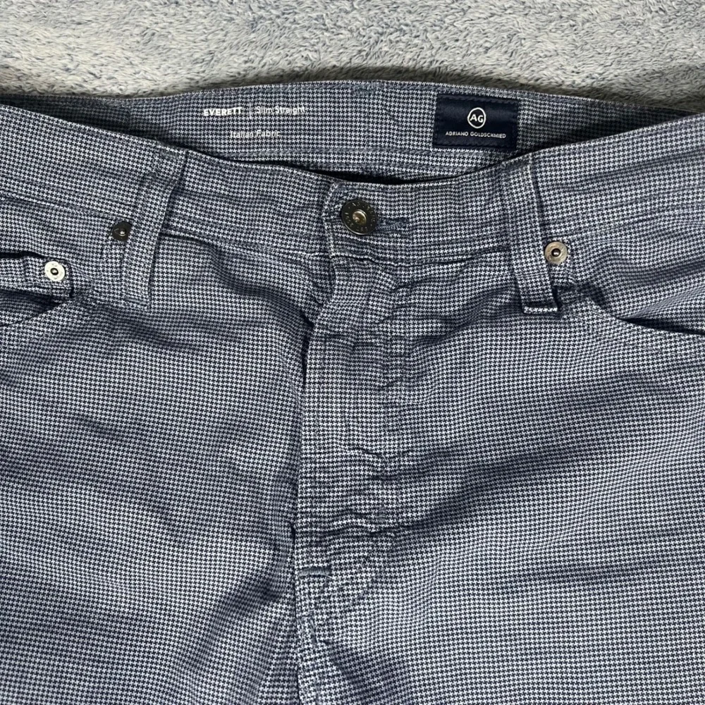 AG Adriano Goldschmied Everett‎ Slim Straight Italian Fabric Pants Grey 33x32